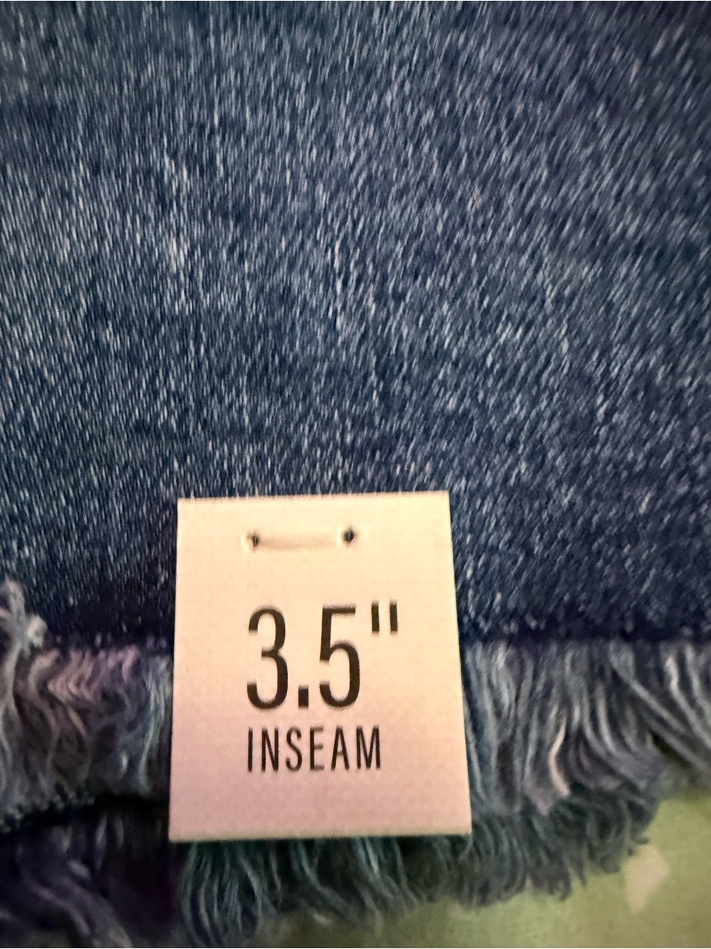 a.n.a Medium Wash Frayed Hem Denim Shorts - Picture 3 of 4